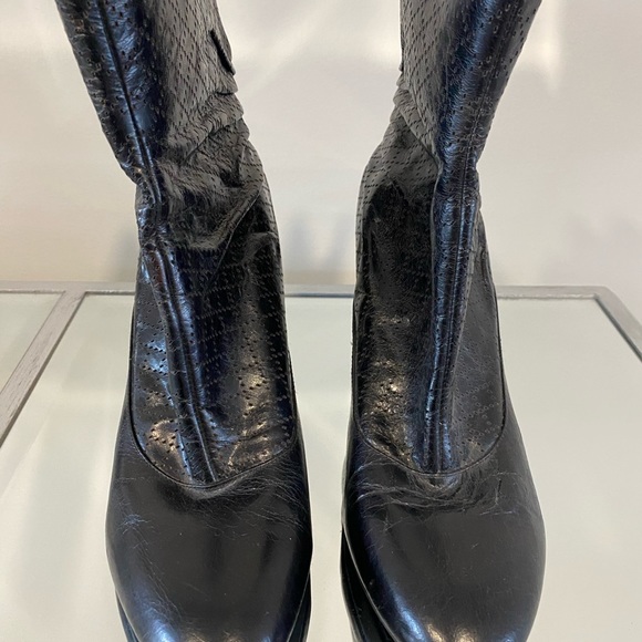 NWOT Nine West booties. Black leather, size 8.5 - Picture 4 of 6